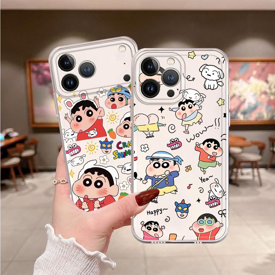 Apple Iphone 15 - جراب هاتف ناعم بتصميم كرايون شين