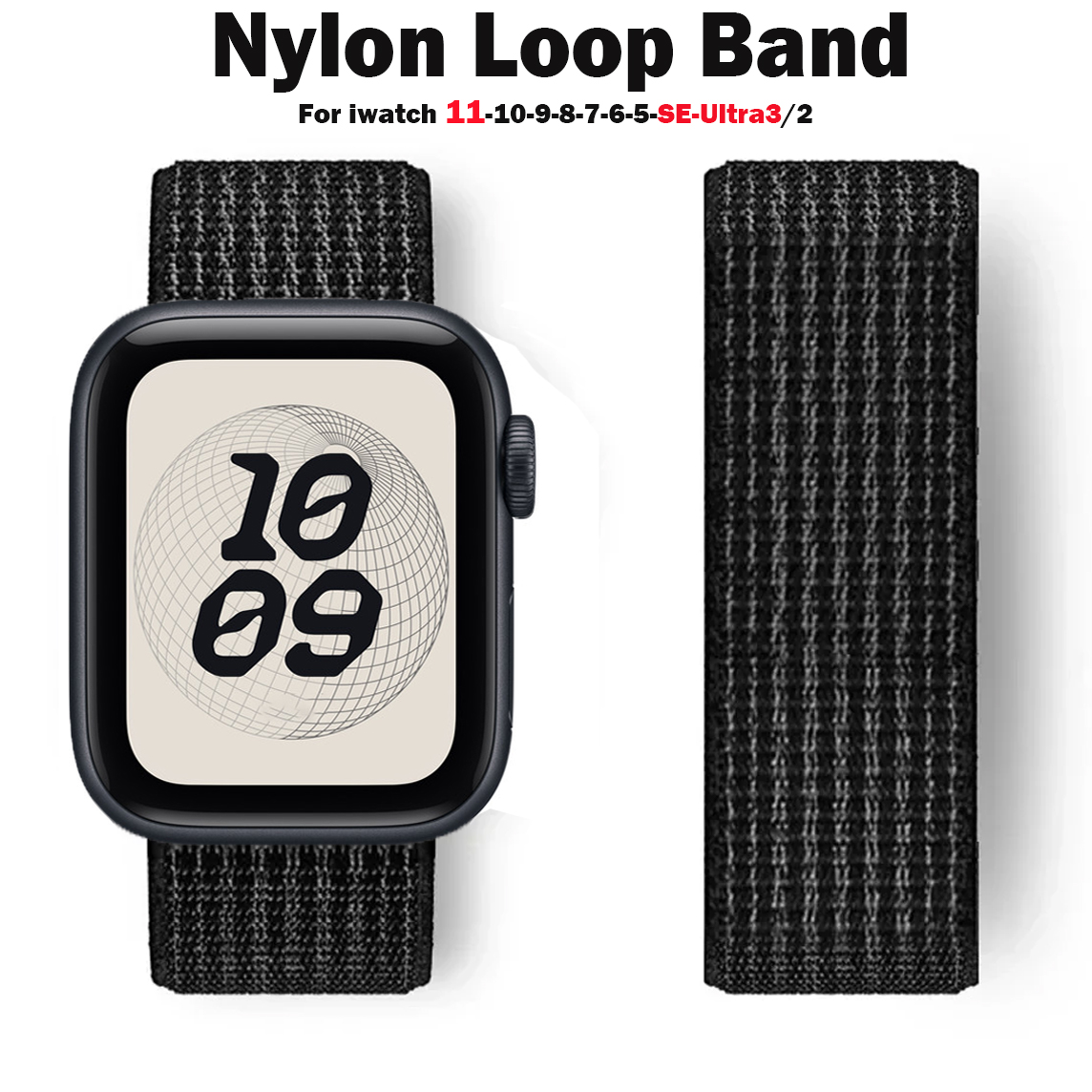 Sport Loop Strap - حلقة نايلون لساعة أبل 49 مللي