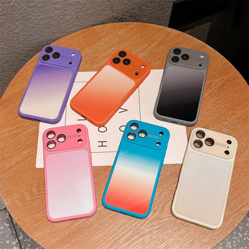 Apple Iphone 15 - غطاء هاتف فاخر بألوان الحلوى المتدرجة