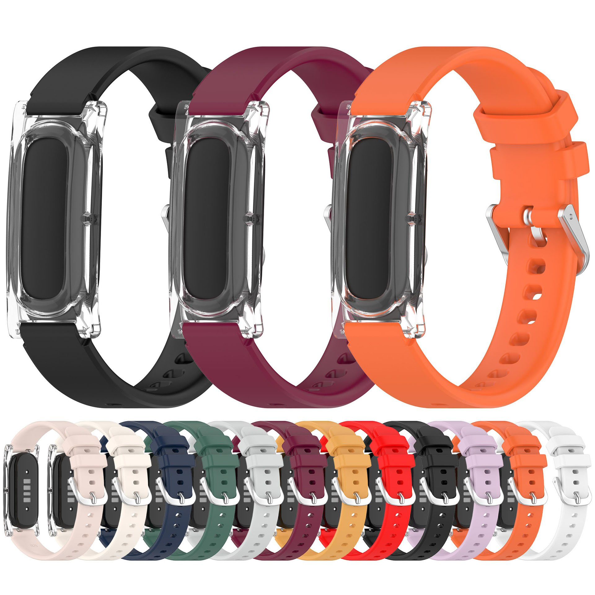 Silicone Band Replacement - حزام سيليكون متوافق مع جوجل فيتبيت