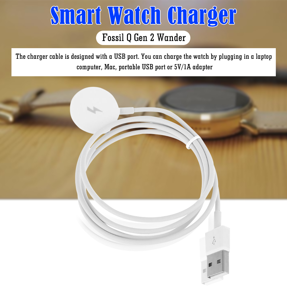 Fossil Smartwatch Accessories - كابل شحن للساعات، قاعدة شحن USB،