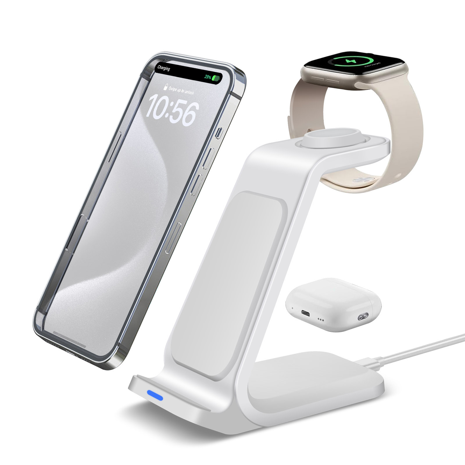 محطة شحن 3 في 1 لهاتف iPhone،  - مراجعة Smartwatch X وسعره