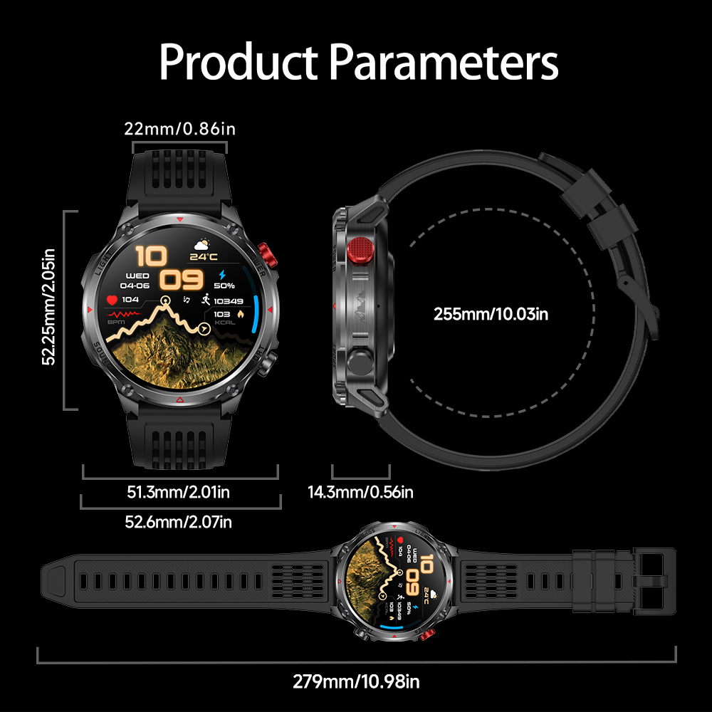 ساعة ذكية HT45 GPS - بطارية طو - مراجعة Smartwatch Store وسعره