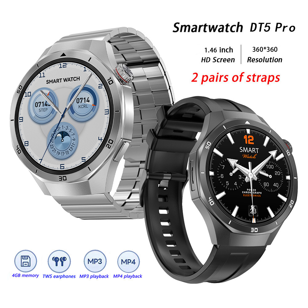 DT5 Pro ساعة ذكية للرجال والنس - مراجعة Android Smartwatch Accessories وسعره