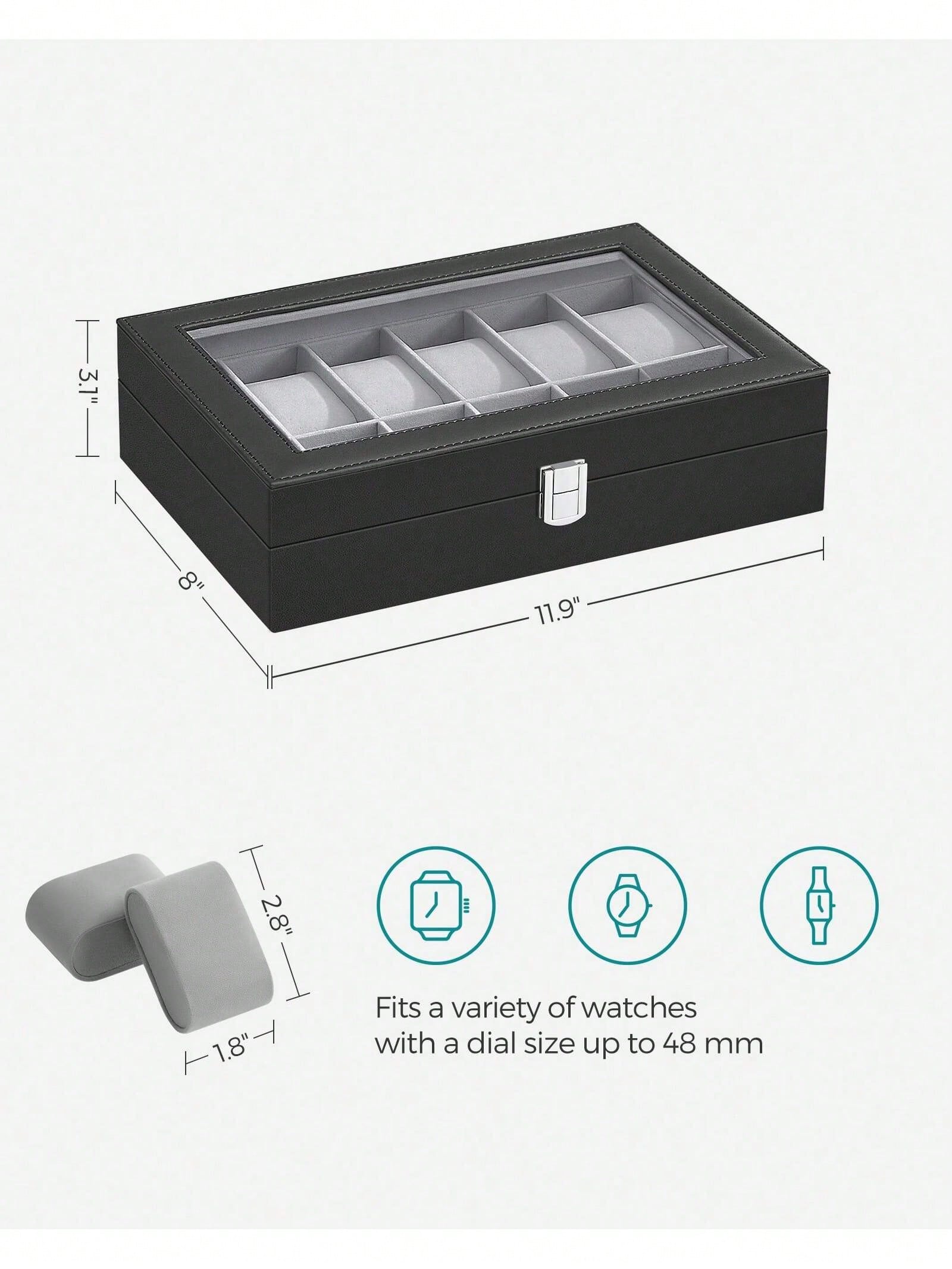 صندوق ساعات بـ 12 فتحة قابل لل - مراجعة Accessories With Watch وسعره
