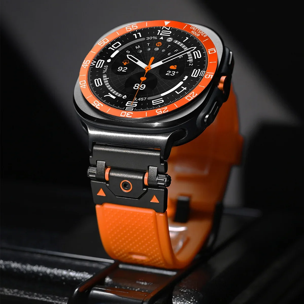 غطاء معدني الحافة الدائري لساع - مراجعة Android Smartwatch Accessories وسعره