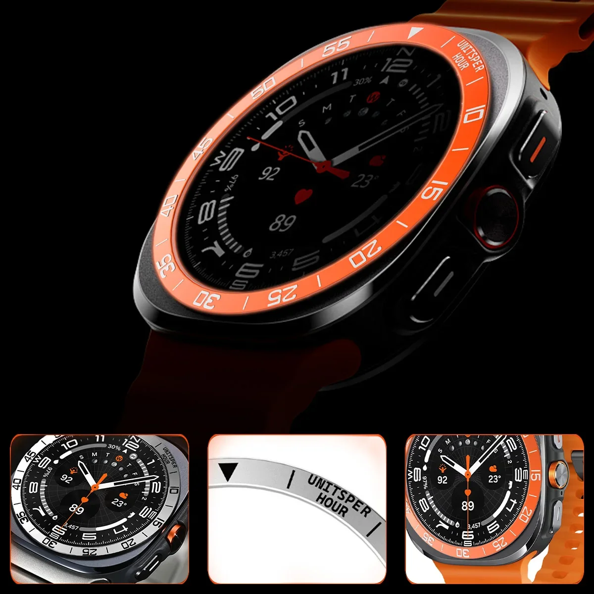 غطاء معدني الحافة الدائري لساع - مراجعة Android Smartwatch Accessories وسعره