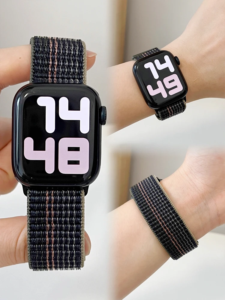 حلقة نايلون لساعة أبل 49 مللي  - مراجعة Sport Loop Strap وسعره